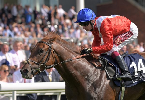 Threat (Footstepsinthesans) winning the Gr.2 Gimcrack at York