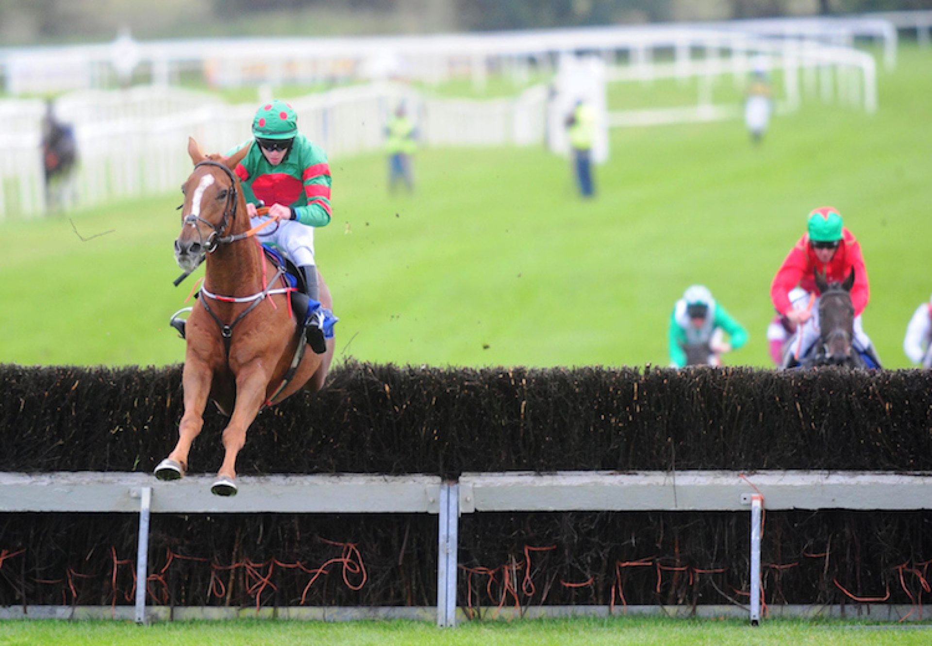 Ornua (Mahler) winning the G3 Ballymore Irish EBF Novice Chase at Roscommon