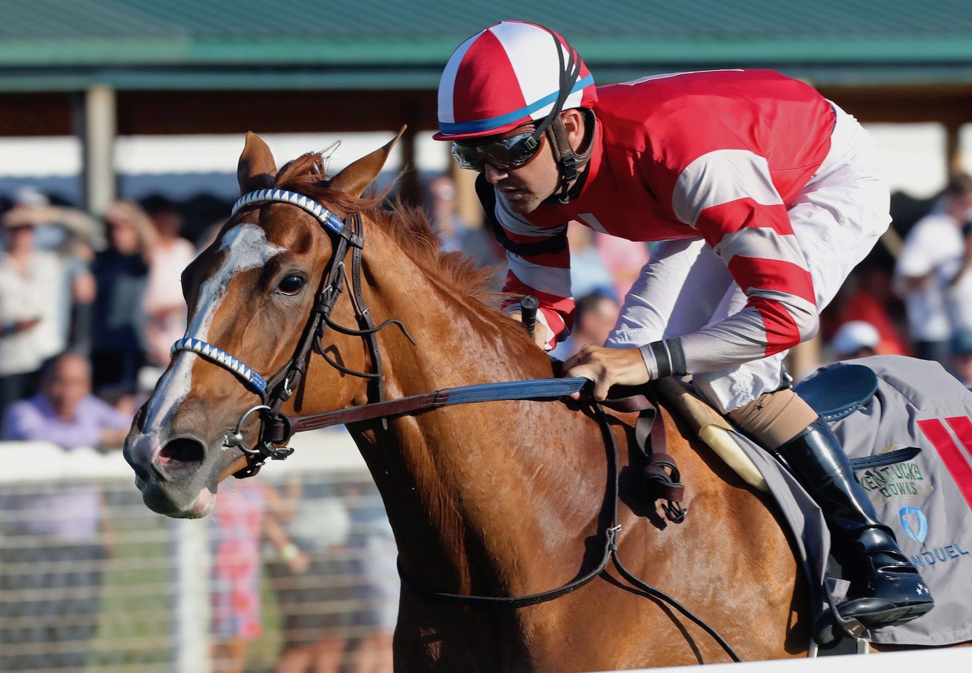 Freydis The Red (Saxon Warrior) Wins The Dueling Grounds Oaks at Kentucky Downs