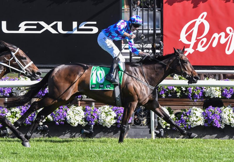 Pride Of Jenni (Pride Of Dubai) winning the Gr.1 Empire Rose Stakes at Flemington