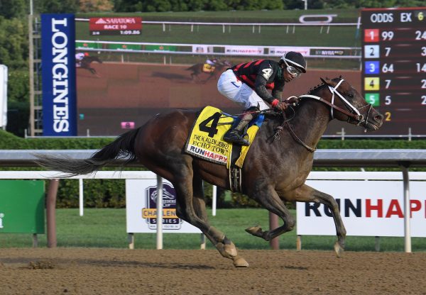 Echo Town winning the G1 H Allen Jerkens at Saratoga