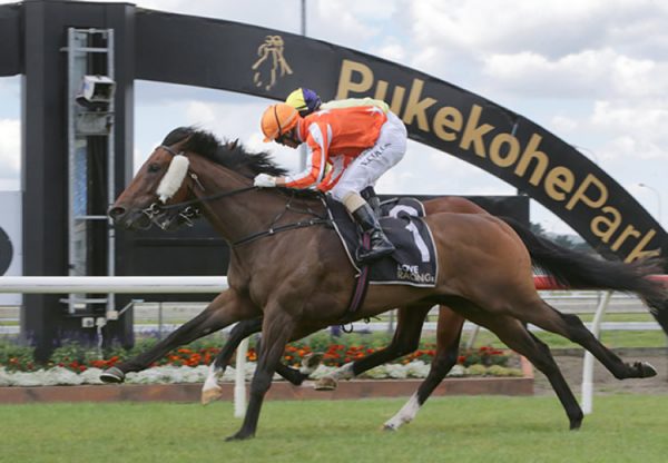 Desert Lightning (Pride Of Dubai) wins the Gr.2 Avondale Guineas in New Zealand