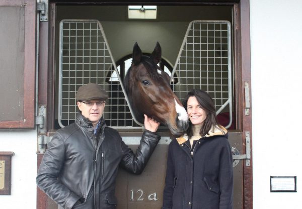 Hermine Bastide pictured with Aidan O'Brien & Sergei Prokofiev at Ballydoyle