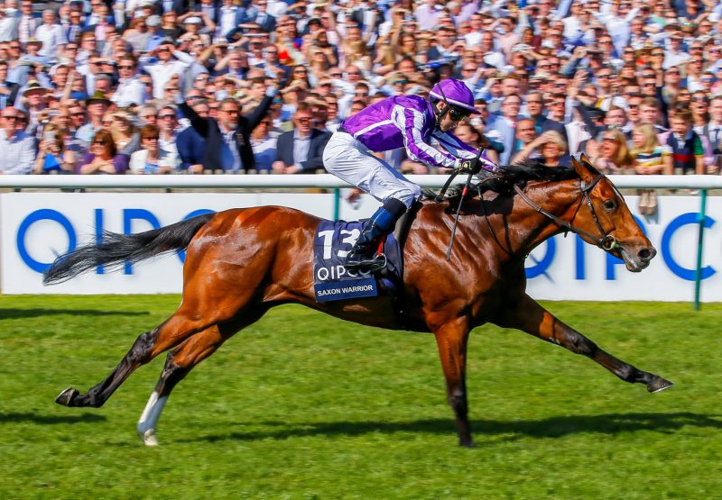 Saxon Warrior winning the G1 2000 Guineas at Newmarket