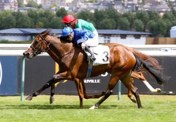 Beyond Reason (Australia) winning the G3 Prix Six Perfections at Deauville