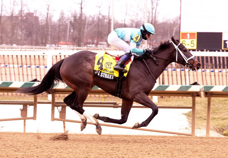 L Street Lady (Munnings) wins Xtra Heat Stales at Laurel Park