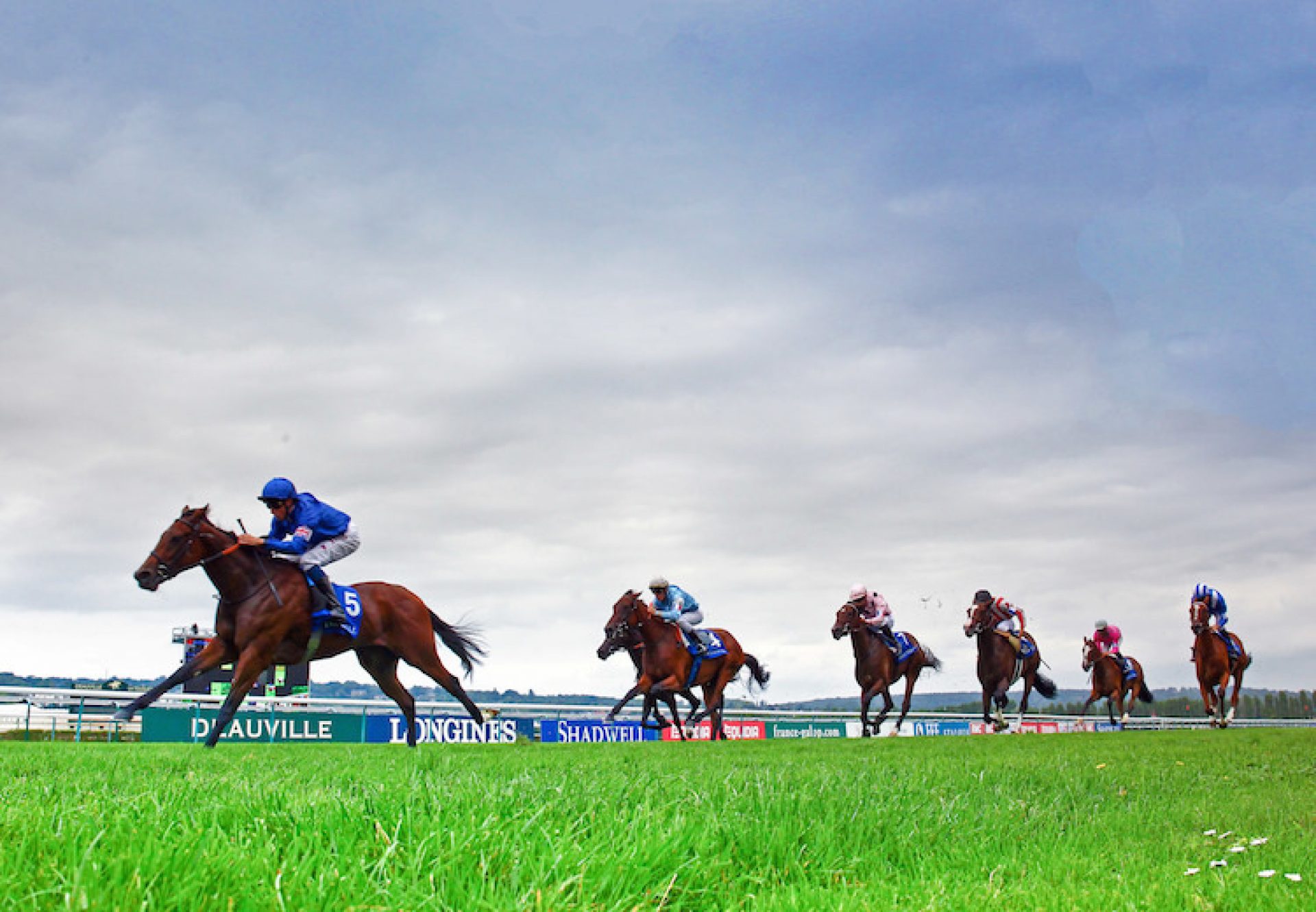 Beyond Reason (Australia) winning the G2 Prix du Calvados at Deauville