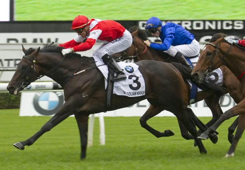 Mongolian Khan (Holy Roman Emperor) winning the G1 Australian Derby