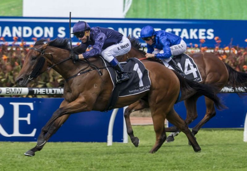 Tulip (Pierro) winning the Magic Night Stakes at Rosehill