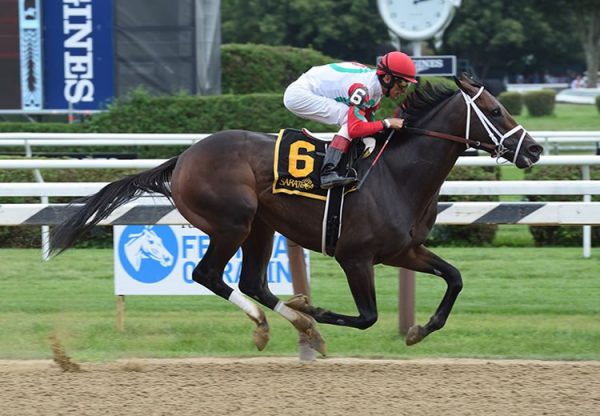 Rally Cry (Uncle Mo) winning the Alydar Stakes at Saratoga