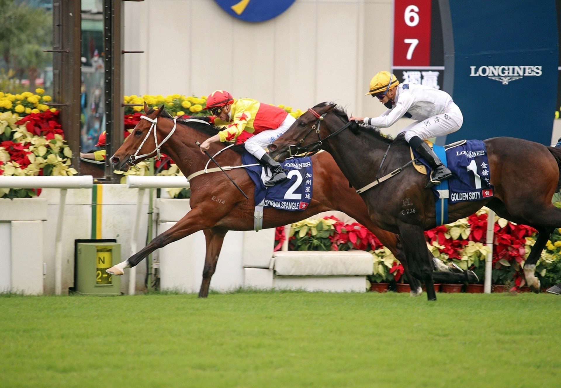 Nudge (Fasnet Rock) winning the Gr.3 Pam O'Neill Stakes at Doomben