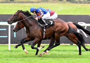 I Can Fly (Fastnet Rock) winning the Listed Vincent O'Brien Ruby Stakes at Killarney