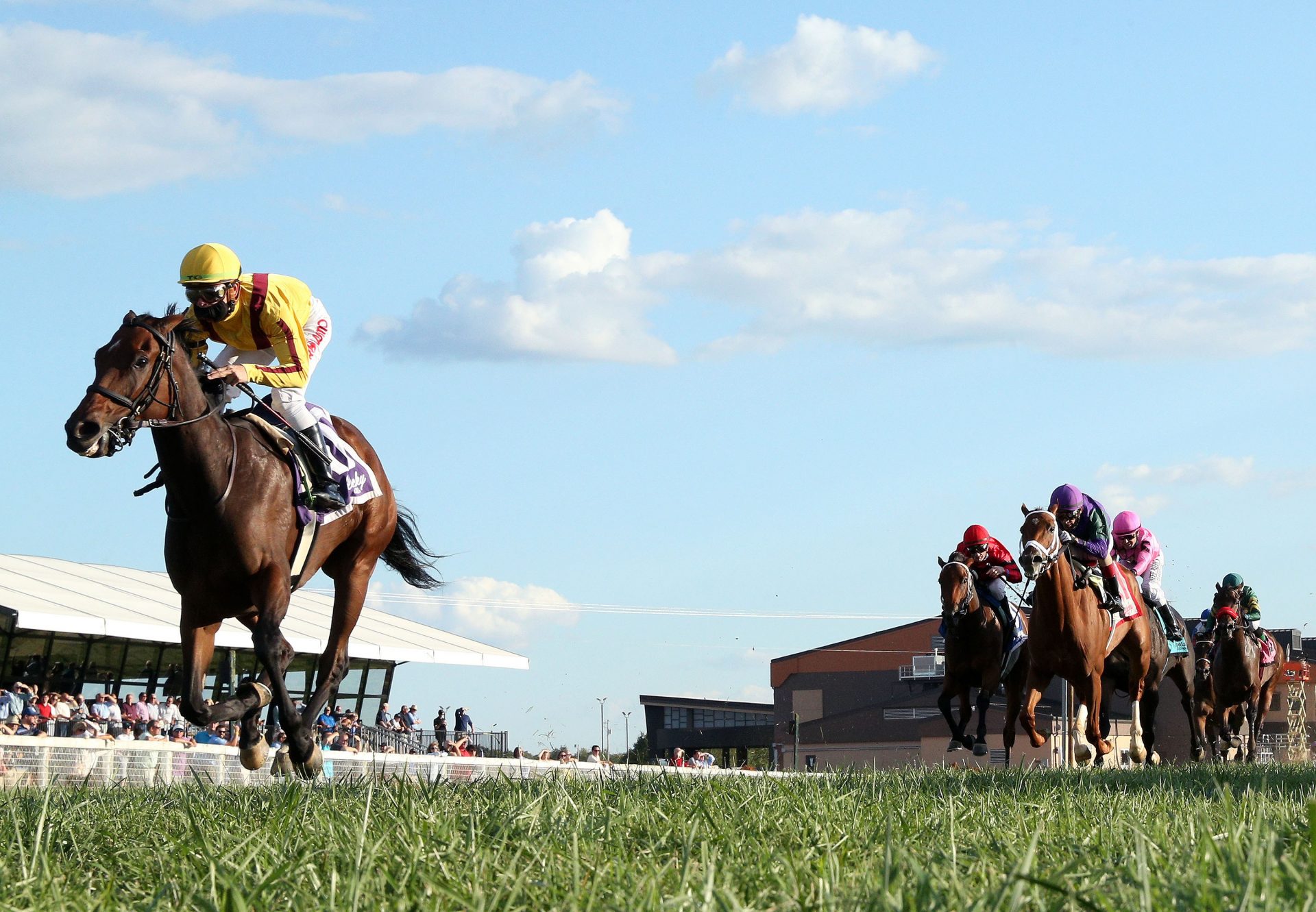 Hendy Woods (Uncle Mo) winning The One Dreamer Stakes at Kentucky Downs