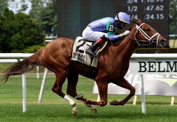 Sweet Melania (American Pharoah) wins the G3 Wonder Again Stakes